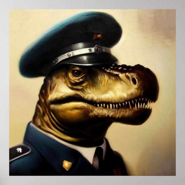 Póster Policía de T Rex (Frente)