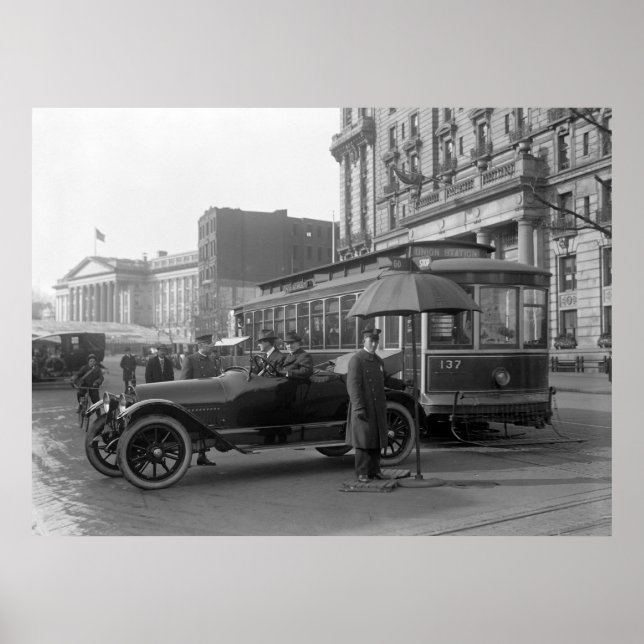 Póster Policía de Tráfico del Distrito Federal, 1913 (Frente)