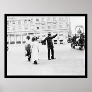 Póster Policía del Escuadrón de Tráfico NYC 1911