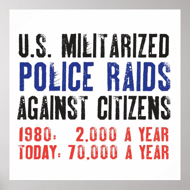 Póster Policía militarizada de Estados Unidos arremete co (Frente)