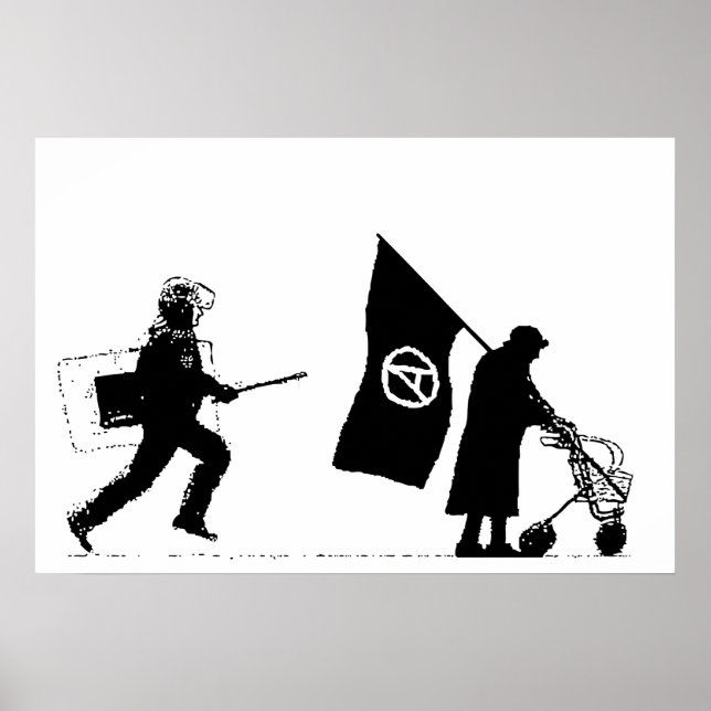 Póster Policía y abuelita (Frente)