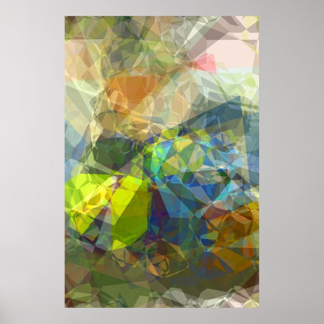 Póster Polígonos abstractos 224 (Frente)