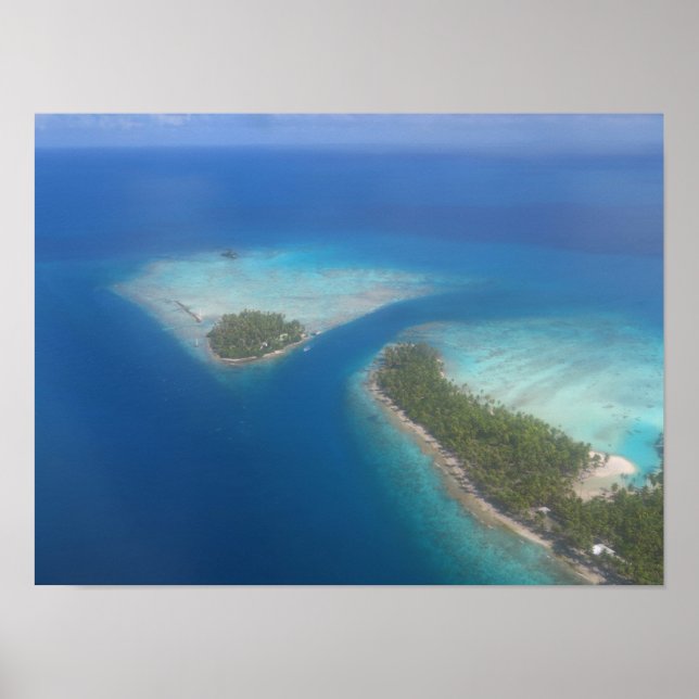 Póster Polinesia Francesa de Rangiroa (Frente)