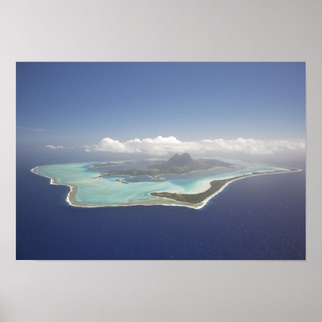 Póster Polinesia Francesa, Tahití, Bora Bora. Es (Frente)