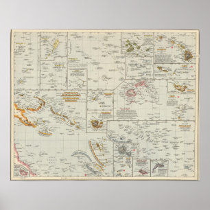 Póster Polinesia, Islas del Pacífico