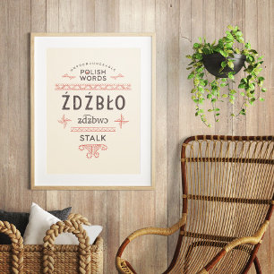 Póster Polish Words Stalk Poster