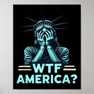 Póster Política anti-Trump y democracia Qué pasa América 