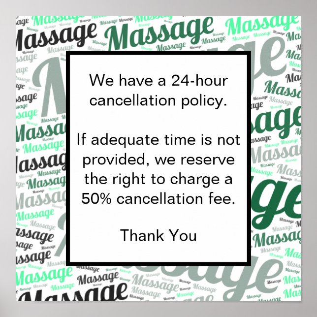 Póster Política de cancelación (Frente)