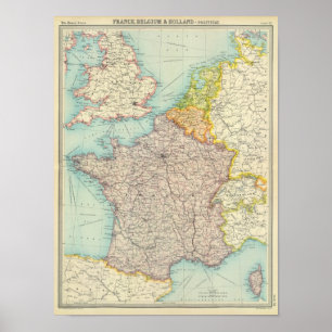 Póster Política de Francia, Bélgica y Holanda
