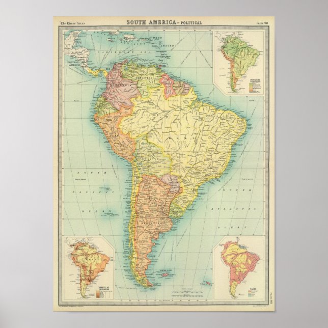 Póster Política de Sudamérica (Frente)