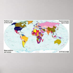 Póster Political map of the World