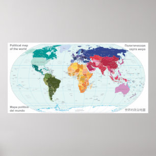Póster Political map of the world