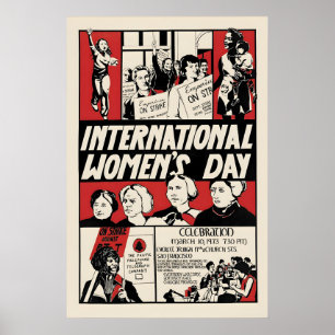 Póster político del Día Internacional de la Mujer 