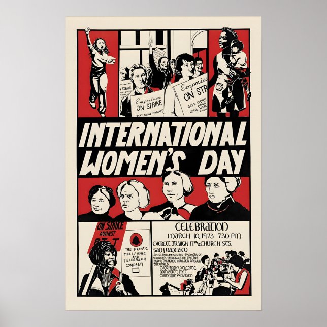 Póster político del Día Internacional de la Mujer  (Frente)