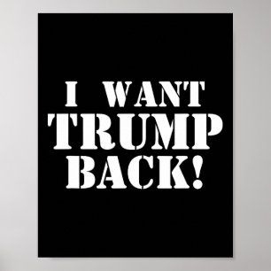 Póster Político - Quiero Trump Ck - 45º Presidente Trump