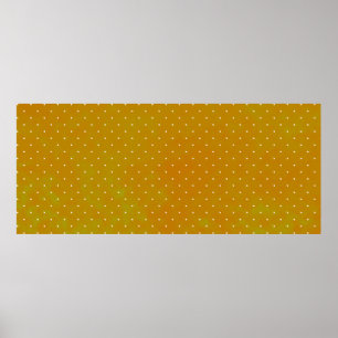 Póster Polk naranja amarillo verdoso manchado de acuarela