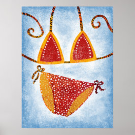 Póster Polka Dot String Bikini Poster Wall Art
