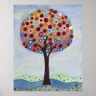Póster Polka Dot Tree por Heather Saulsbury