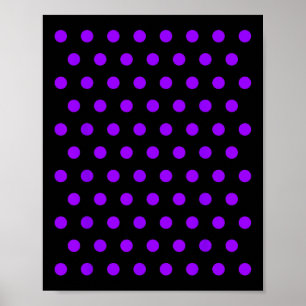 Póster Polka Púrpura Y Blanco Pega A La Camisa
