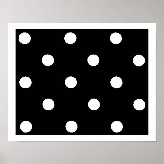 Póster polkadots en blanco y negro (Frente)