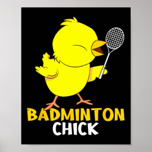 Póster Pollita de bádminton mujeres bádminton