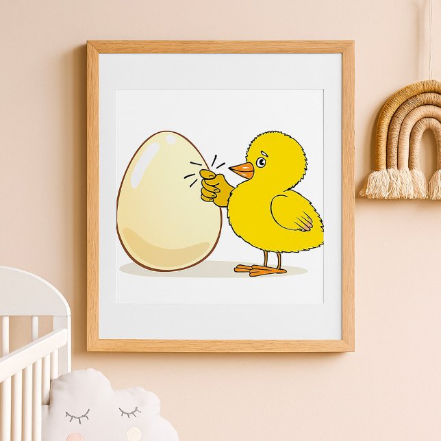 Póster Pollito Amarillo Y Huevo (Subido por el creador)