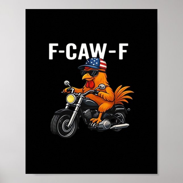 Póster Pollo clásico estético gráfico F-Caw-F (Frente)