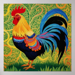 Póster Pollo de gallo rubio