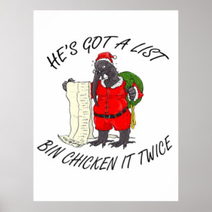Póster Pollo de Santa Bin