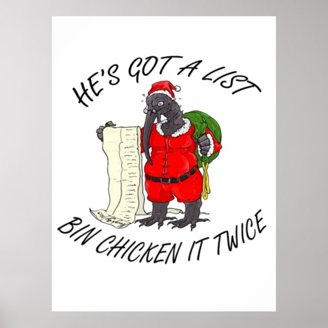 Póster Pollo de Santa Bin (Frente)