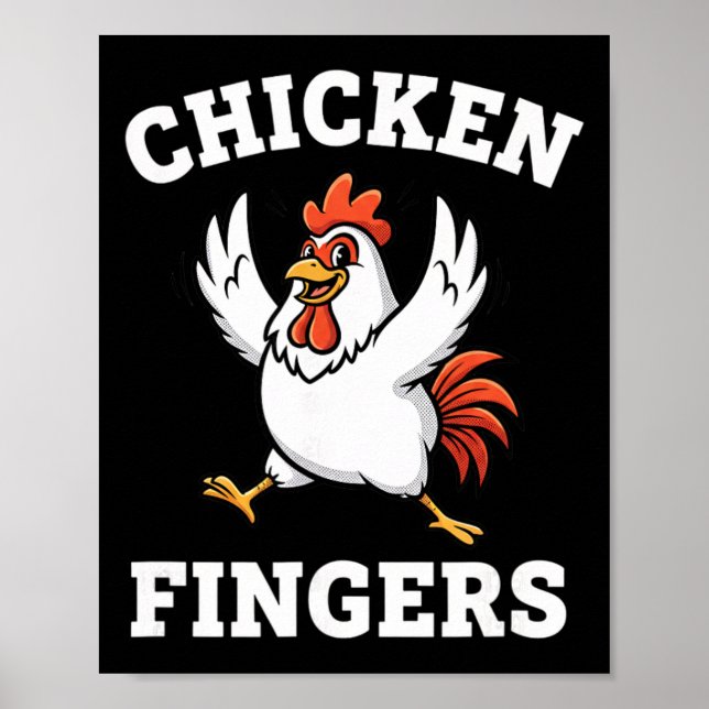 Póster Pollo, Dedos de Pollo Por Siempre  (Frente)