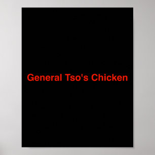 Póster Pollo del General Tso