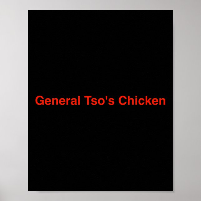 Póster Pollo del General Tso (Frente)