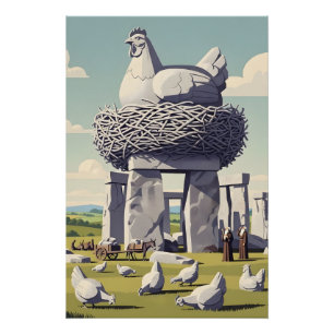 Póster Pollo divertido