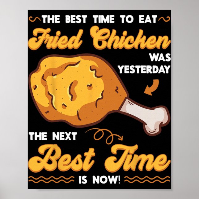 Póster Pollo Frito Comida Marinada Snack Cr (Frente)
