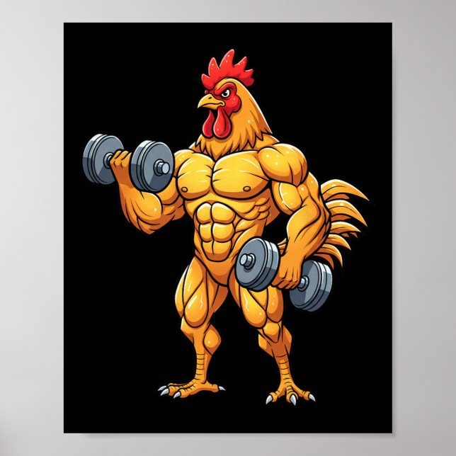 Póster Pollo, gallo Buff  (Frente)