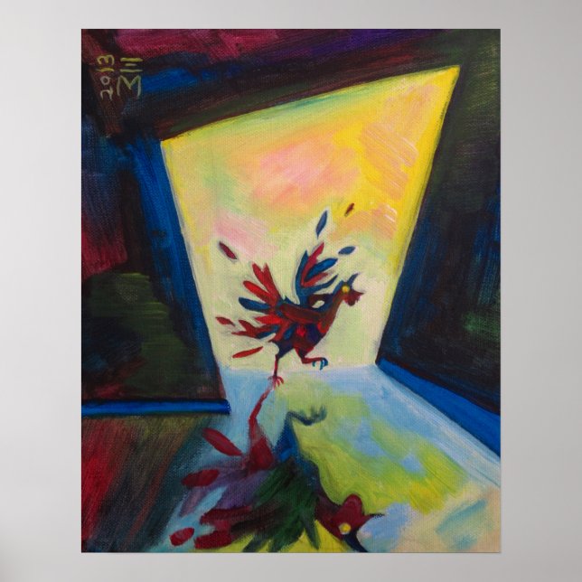 Póster Pollo pintado (Frente)