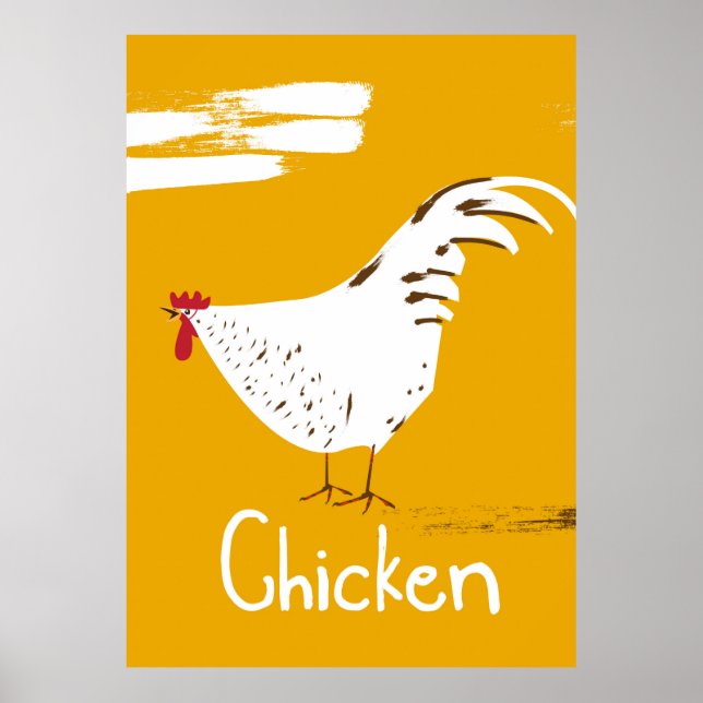 Póster Pollo vintage (Frente)