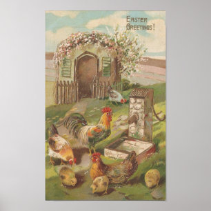Póster Pollos de Pascua