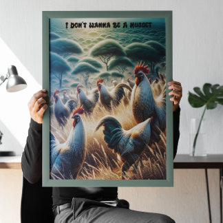 Póster Pollos sin correr