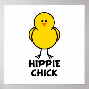 Póster Polluelo del Hippie