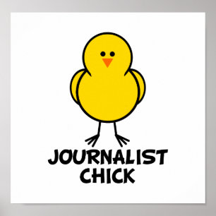 Póster Polluelo del periodista