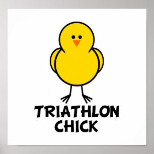 Póster Polluelo del Triathlon