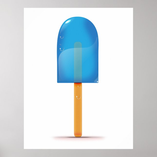 Póster Polo de hielo azul (Frente)