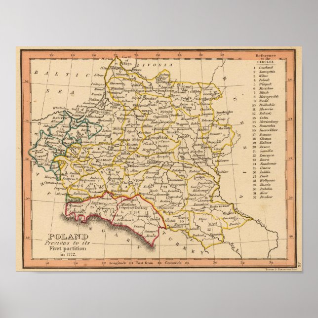 Póster Polonia, 1772 (Frente)