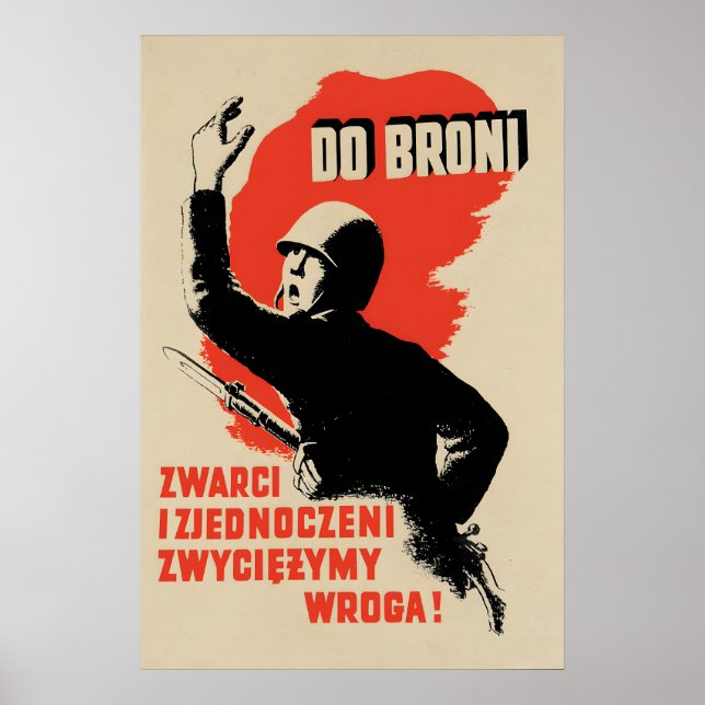 Póster Polonia ¡A las armas! Unidos venceremos (Frente)