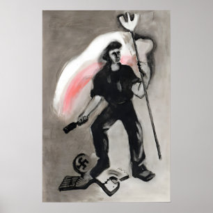 Póster Polonia Levantamiento de Varsovia dibujo Re