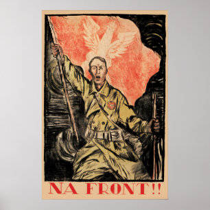 Póster Polonia Propaganda Guerra Polaco-Soviética Años 19
