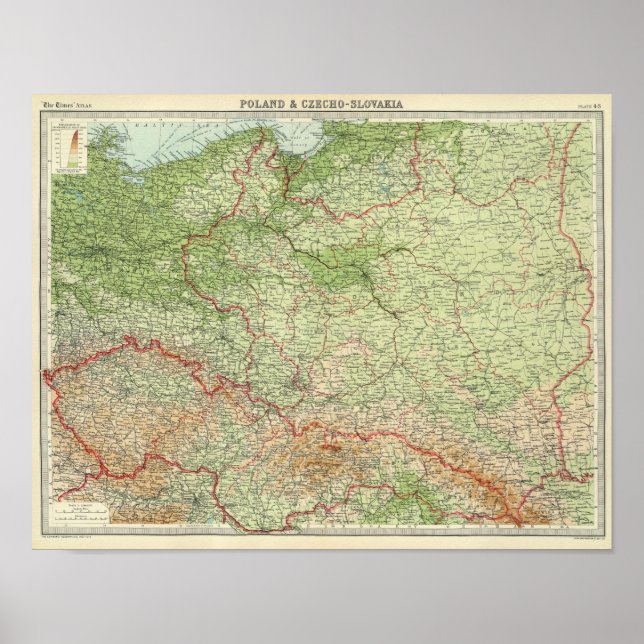 Póster Polonia y ChecoEslovaquia (Frente)