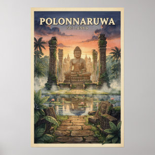 Póster Polonnaruwa Sri Lanka Viajes Antiguos